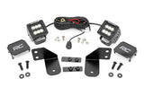 LED Light | RR Cage Mount | 2" Black Flood Pair | Polaris Ranger 1000/Ranger XP 900/1000 - Off Road Canada