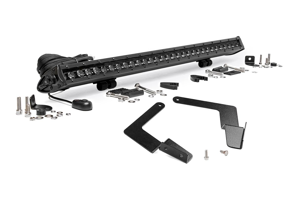 LED Light Kit | Lower Grille Mount | 30" Black Single Row | Toyota Tacoma (16-23) - Off Road Canada