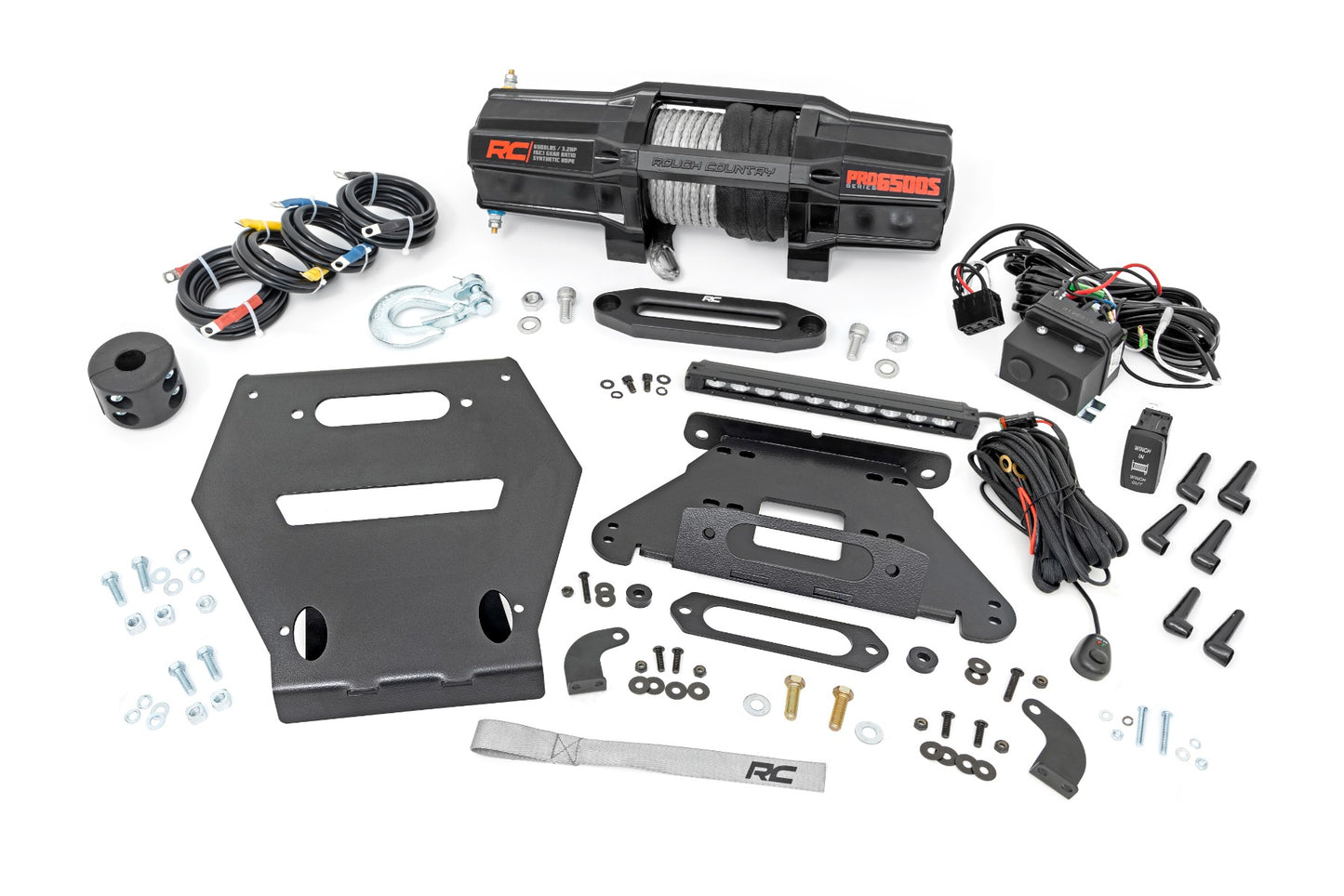 LED Light | Winch Mount | RS6500S | 10" Black Slimline | Polaris RZR Pro R - Off Road Canada