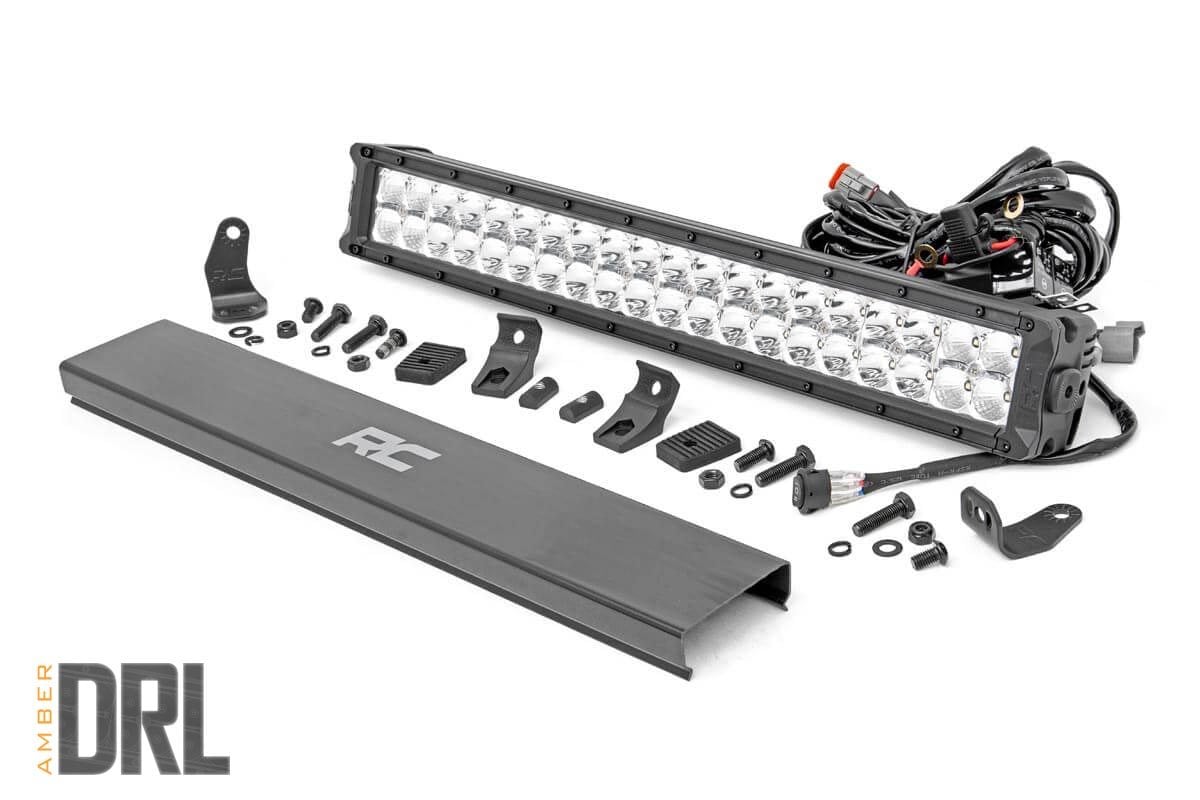Chrome Series LED Light | 20 Inch | Dual Row | Amber DRL - Off Road Canada