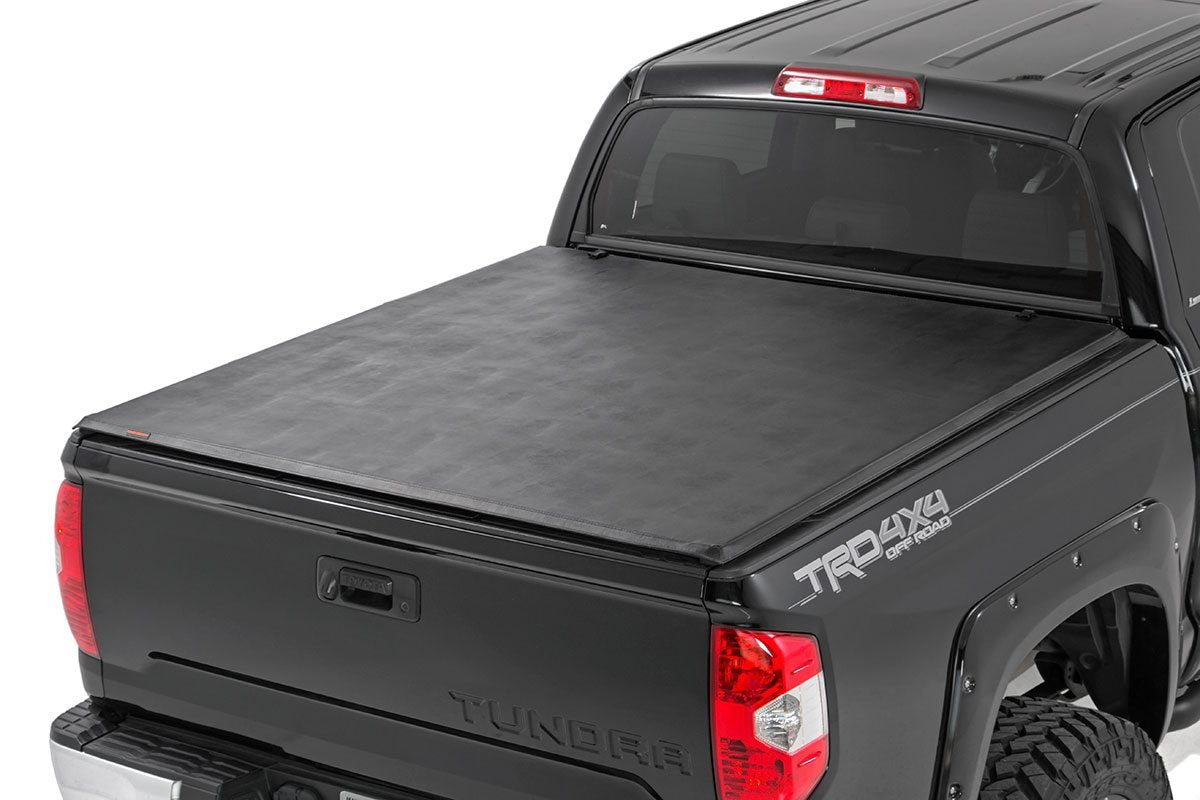 Bed Cover | Tri Fold | Soft | 5'7" Bed | No OE Rail | Toyota Tundra (07-23) - Off Road Canada