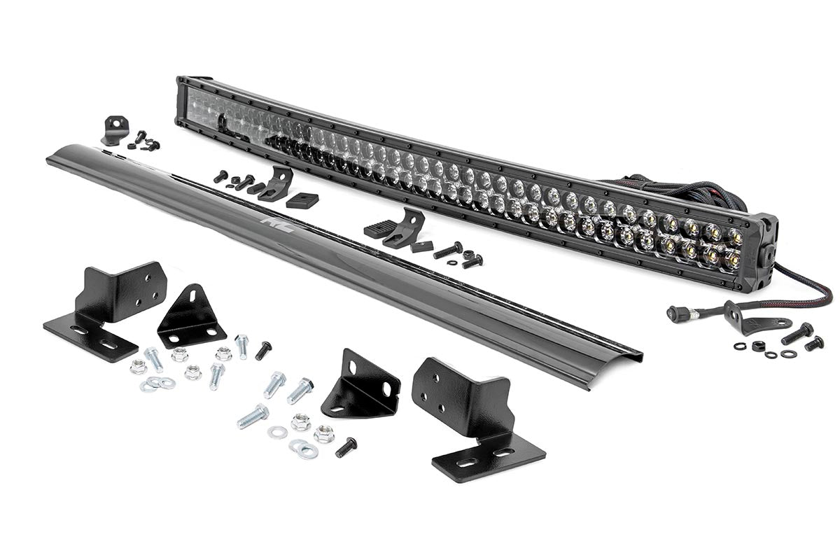 LED Light | Bumper Mount | 40" Black Dual Row | White DRL | Ford F-250 Super Duty (11-16) - Off Road Canada