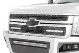 Mesh Grille | 12" Single Row LED Pair | Black | Chevy Silverado 2500 HD/3500 HD (11-14) - Off Road Canada