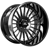 GT OFFROAD Strike Gloss Black Gloss Black 20x9 8x180 Wheels | Offset: 12 | Backspace: 5.5 | Bore: 125.2