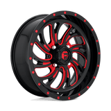 Fuel D642 GLOSS BLACK RED TINTED CLEAR 18x7 4x137 Wheels | Offset: 13 | Backspace: 4.51 | Bore: 110.1