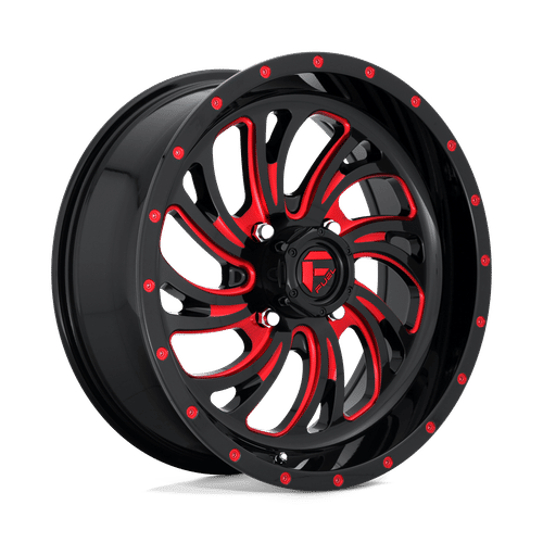 Fuel D642 GLOSS BLACK RED TINTED CLEAR 18x7 4x156 Wheels | Offset: 13 | Backspace: 4.51 | Bore: 132
