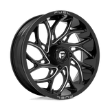 Fuel D741 GLOSS BLACK MILLED 20x7 4x156 Wheels | Offset: 13 | Backspace: 4.51 | Bore: 132