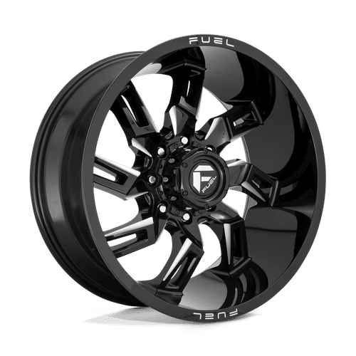 Fuel D747 GLOSS BLACK MILLED 20x9 8x180 Wheels | Offset: 1 | Backspace: 5.04 | Bore: 124.2