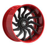 SENTALI BFX BFX4 Red Lip / Matte Black Centre 22x10 8x165.1/8x170 Wheels | Offset: -24 | Backspace: nan | Bore: 125.2