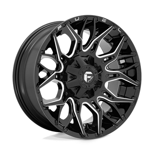 Fuel D769 GLOSSY BLACK MILLED 20x9 8x165.1 Wheels | Offset: 1 | Backspace: 5.04 | Bore: 125.1