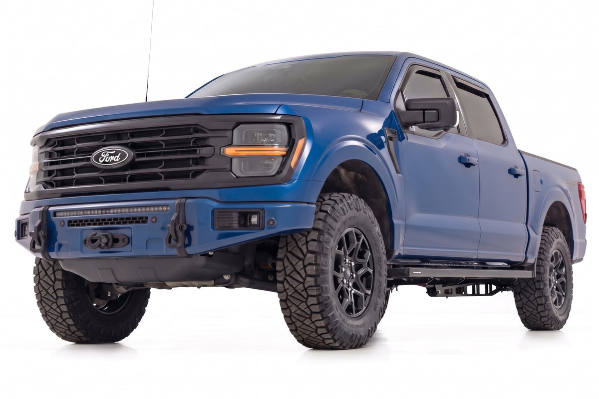 FXS Front Bumper | E9 Argon Blue | EcoBoost | Ford F-150 2WD/4WD (2021-2025)