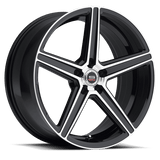 SPEC-1 RACING SP-8 Gloss Black Machined 22x9 5x112 Wheels | Offset: 32 | Backspace: 6.25 | Bore: 0