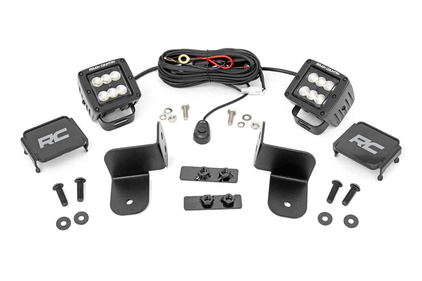 LED Light | Rear Mount | 2" Black Pair | Flood | Polaris Ranger 1000/Ranger XP 1000