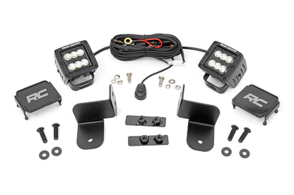 LED Light | Rear Mount | 2" Black Pair | Flood | Polaris Ranger 1000/Ranger XP 1000