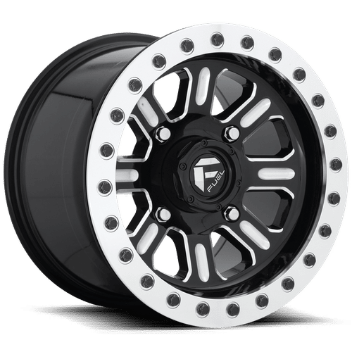 Fuel D910 GLOSS BLACK MILLED 15x10 4x156 Wheels | Offset: 25 | Backspace: 6.48 | Bore: 132