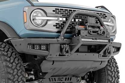 High Winch Mount | All Models | 12000S | 20 Inch Black Single Row LED | Ford Bronco 4wd (2021-2023)