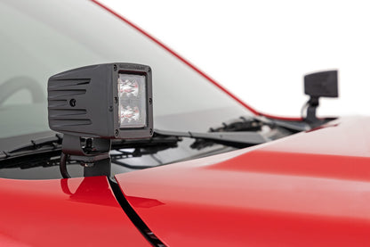 LED Light Kit | Ditch Mount | 2" Black Pair | White DRL | Nissan Frontier (22-23)