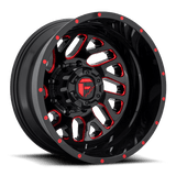 Fuel D656 GLOSS BLACK RED TINTED CLEAR 20x8.25 8x210 Wheels | Offset: -221 | Backspace: -4.08 | Bore: 154.3