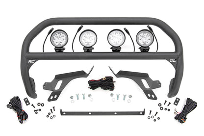 Nudge Bar | w/ Tow Hooks | 4 Inch Round Led (x4) | Ford Bronco Sport 4WD (2021-2024)