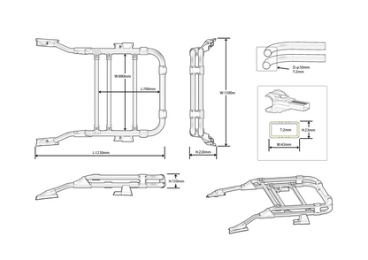 Vanguard Black Powdercoat Roof & Hitch Accessories Roof Racks Roof Rack for 2019-2024 toyota rav4