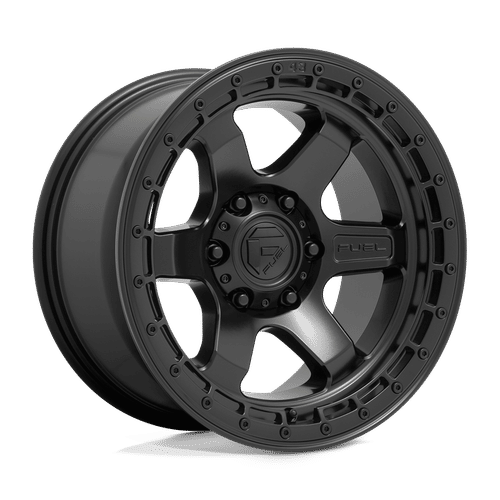 Fuel D750 MATTE BLACK WITH BLACK RING 18x9 6x120 Wheels | Offset: 20 | Backspace: 5.79 | Bore: 67.06