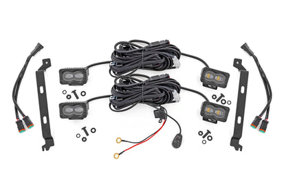 LED Fog Light Kit | 3x1.75 Inch Black Series Slim Aux | Yellow | Toyota Tacoma (2024-2026)