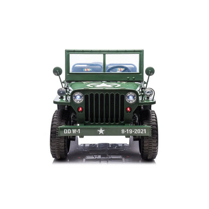 24V Military Willy Truck 3 Seater Electric Ride on