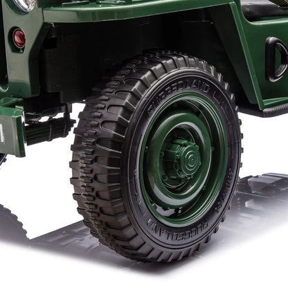 24V Military Willy Truck 3 Seater Electric Ride on