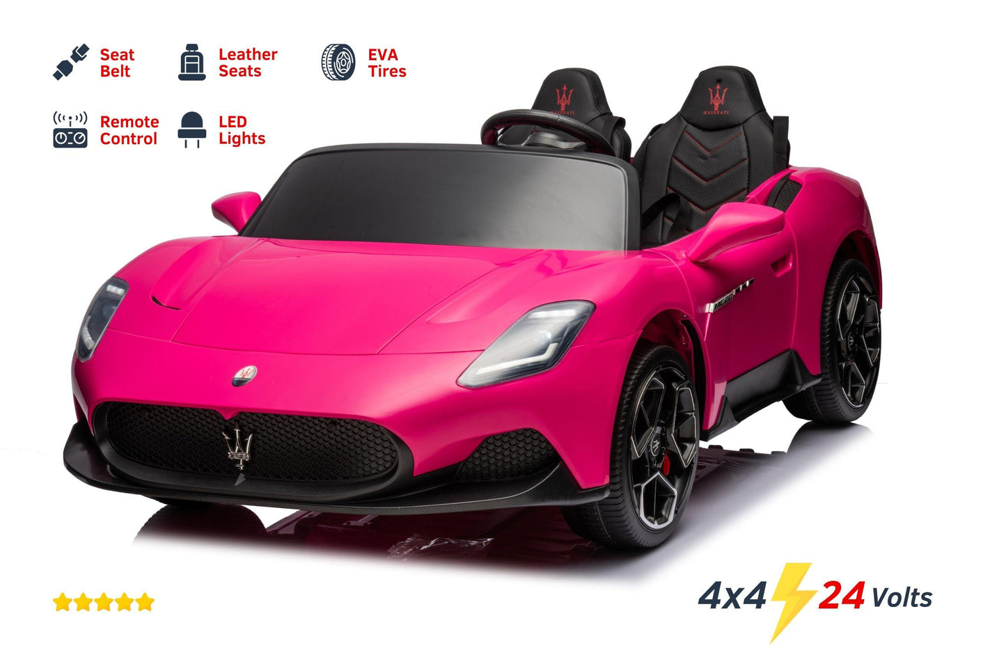 24V 4x4 Maserati MC20 2 Seater Ride on Car for Kids