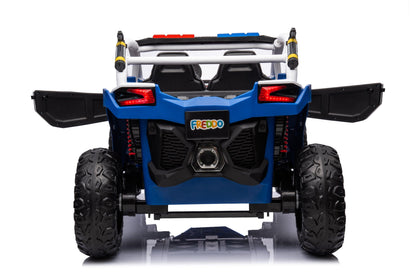 24V Freddo Storm Police UTV 2-Seater for Kids with Lights & Sirens for Action-Packed Adventures