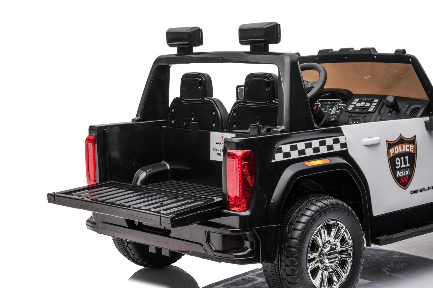 24V GMC Sierra Denali 2 Seater Police Ride-On Truck