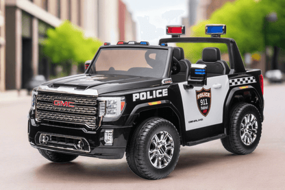 24V GMC Sierra Denali 2 Seater Police Ride-On Truck