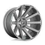 Fuel D714 BRUSHED GUN METAL TINTED CLEAR 22x12 6x135/6x139.7 Wheels | Offset: -43 | Backspace: 4.81 | Bore: 106.1