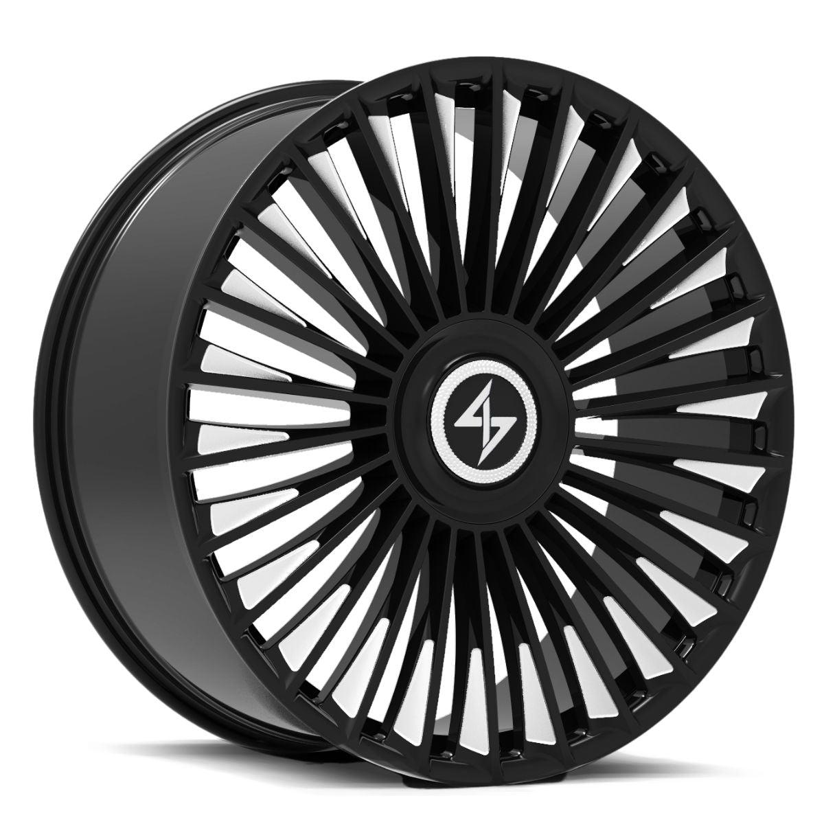 Sentali Luxx Turbine    Gloss Black Milled Tips 22x10.5 5x112/5x114.3 Wheels | Offset: 40 | Backspace: nan | Bore: 73.1