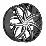 AZARA AZA-541BM Gloss Black Machined 22x8.5 5x112/5x114.3 Wheels | Offset: 38 | Backspace: 6.25 | Bore: 74.1