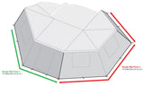 270 Degree Awning Shade Walls, fits XL Driver Side Only, Door & Wall, Olive, Pack 1