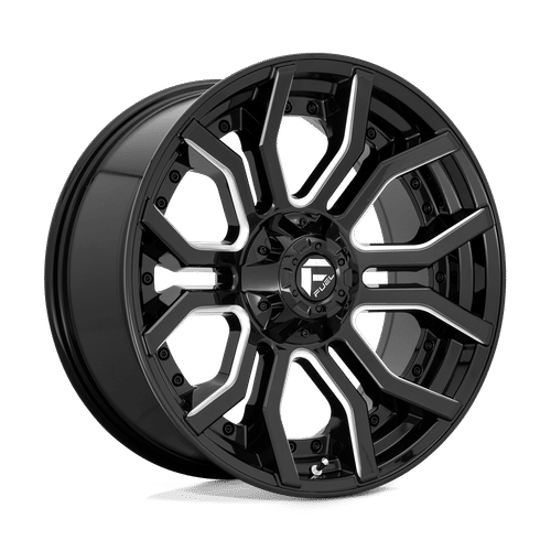 Fuel D711 GLOSS BLACK MILLED 24x12 8x165.1 Wheels | Offset: -44 | Backspace: 4.77 | Bore: 125.1