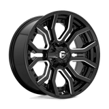 Fuel D711 GLOSS BLACK MILLED 24x12 8x165.1 Wheels | Offset: -44 | Backspace: 4.77 | Bore: 125.1