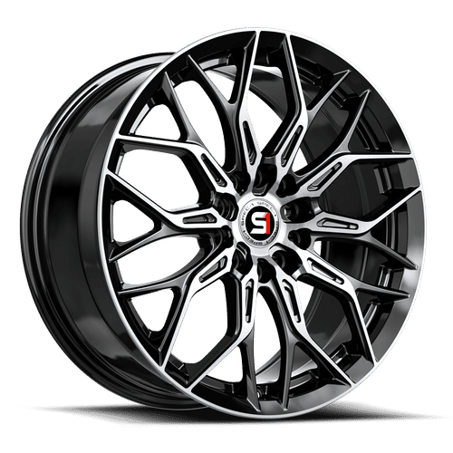 SPEC-1 RACING SP-57 Gloss Black Machined 17x7.5 5x108/5x114.3 Wheels | Offset: 42 | Backspace: nan | Bore: nan