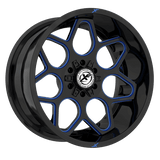 XF OFFROAD XF-233 Gloss Black Milled Blue 20x9 6x135/6x139.7 Wheels | Offset: 12 | Backspace: nan | Bore: 106.4