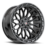 VORTEK VRP-503BDCTR Black Diamond Cut Ring W/ Dark Tint 20x10 6x135/6x139.7 Wheels | Offset: -18 | Backspace: 4.75 | Bore: 106.1