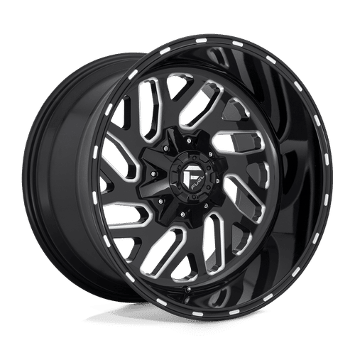 Fuel D581 GLOSS BLACK MILLED 22x12 8x180 Wheels | Offset: -43 | Backspace: 4.81 | Bore: 124.2