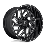Fuel D581 GLOSS BLACK MILLED 24x12 8x180 Wheels | Offset: -44 | Backspace: 4.77 | Bore: 124.2