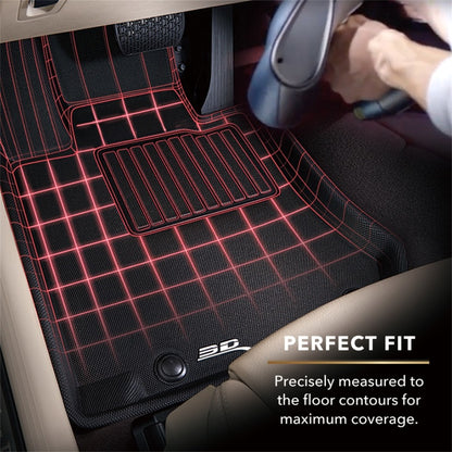 3D MAXpider 2022 Honda Civic Kagu Second Row Floormat - Black (No Rear USB Port)