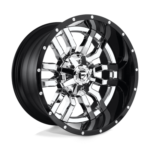Fuel D270 CHROME PLATED GLOSS BLACK LIP 20x10 8x170 Wheels | Offset: -18 | Backspace: 4.79 | Bore: 125.1