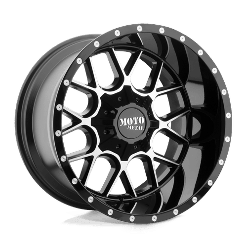 Moto Metal MO986 SIEGE GLOSS BLACK MACHINED 20x9 5x127/5x139.7 Wheels | Offset: 0 | Backspace: 5 | Bore: 78.1