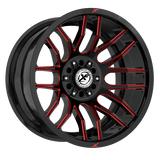 XF OFFROAD XF-232 Gloss Black Milled Red 20x10 6x135/6x139.7 Wheels | Offset: -12 | Backspace: nan | Bore: 106.4