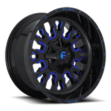 Fuel D645 STROKE GLOSS BLACK BLUE TINTED CLEAR 22x10 8x165.1 Wheels | Offset: -18 | Backspace: 6.21 | Bore: 125.1