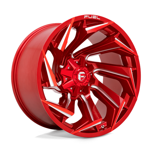 Fuel D754 CANDY RED MILLED 22x12 8x180 Wheels | Offset: -44 | Backspace: 4.77 | Bore: 124.2