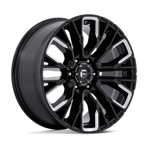 Fuel D849 GLOSS BLACK MILLED 20x9 6x139.7 Wheels | Offset: 20 | Backspace: 5.79 | Bore: 106.1